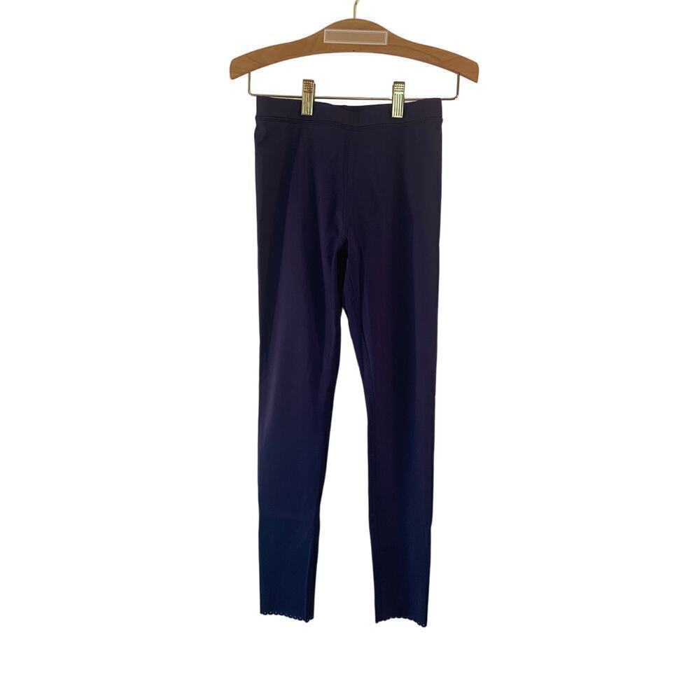 ZYIA Girl's Active Navy Leggings with Scalloped  Hem / Size: L 12-14